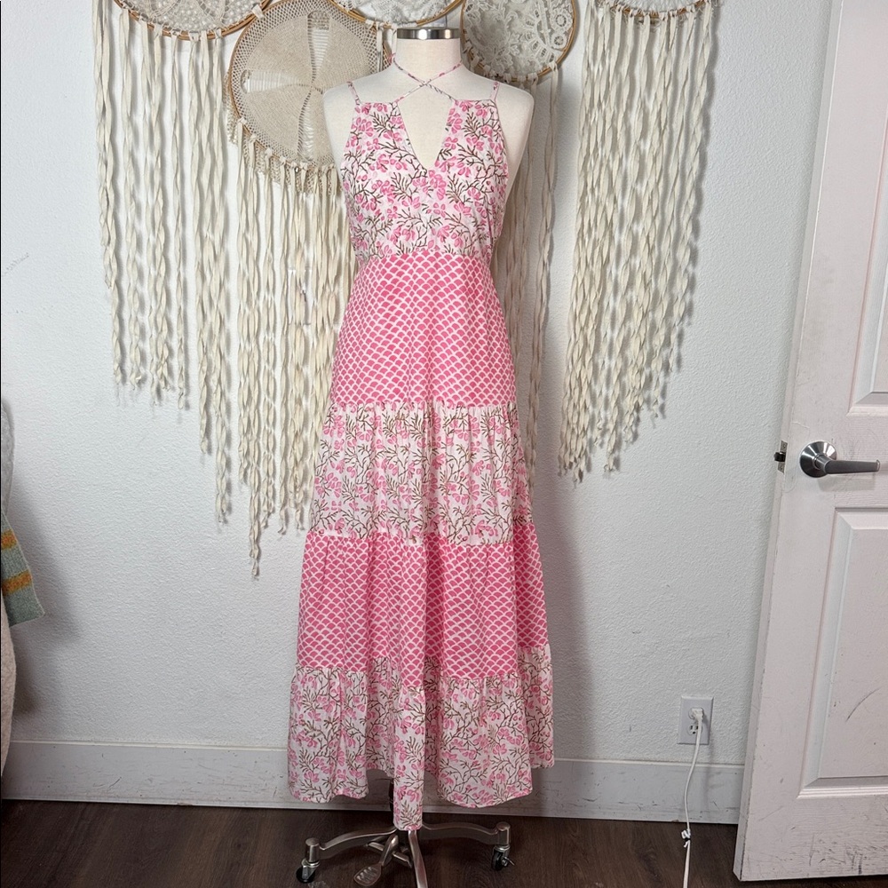 Jude Connally NWT Anita Woodblock Blossom Scallop Pink Size XS
